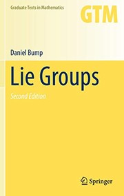 Cover of Lie Groups by Daniel Bump