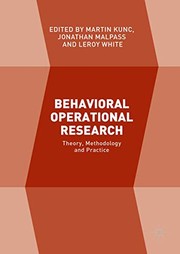 Cover of Behavioral Operational Research by Martin Kunc