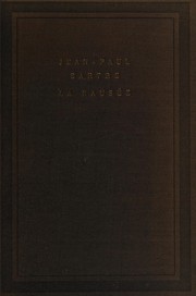 Front cover of La nausée by Jean-Paul Sartre