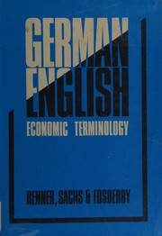 Front cover of Deutsch-englische Wirtschaftssprache by Ru diger Renner
