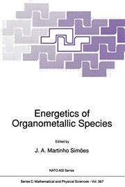 Front cover of Energetics of Organometallic Species by José A. Martinho Simões