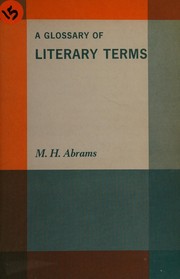 Front cover of A glossary of literary terms by M. H. Abrams