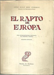 Front cover of El rapto de Europa by Luis Díez del Corral