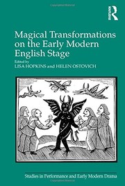 Cover of Magical Transformations on the Early Modern English Stage by Lisa Hopkins
