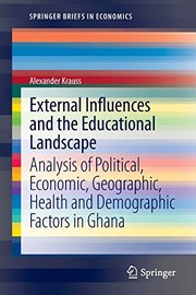 Front cover of External Influences and the Educational Landscape by Alexander Krauss