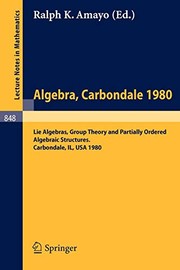 Front cover of Algebra. Carbondale 1980. by Ralph K. Amayo