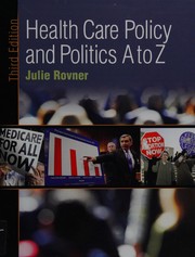 Front cover of Health care policy and politics A to Z by Julie Rovner