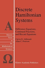 Front cover of Discrete Hamiltonian Systems by Calvin Ahlbrandt