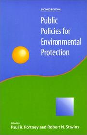 Front cover of Public policies for environmental protection by Paul R. Portney
