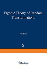 Cover of Ergodic Theory of Random Transformations by Yuri Kifer