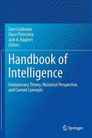 Cover of Handbook of Intelligence by Sam Goldstein