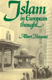 Front cover of Islam in European thought by Albert Habib Hourani