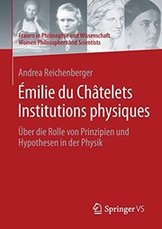 Front cover of Émilie du Châtelets Institutions physiques by Andrea Reichenberger