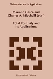 Front cover of Total Positivity and Its Applications by Mariano Gasca