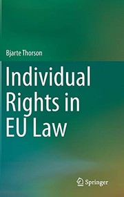 Front cover of Individual Rights in EU Law by Bjarte Thorson