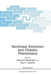 Front cover of Nonlinear evolution and chaotic phenomena by NATO Advanced Study Institute on Nonlinear Evolution (1987 Noto, Italy)
