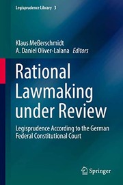 Front cover of Rational Lawmaking under Review by Klaus Meßerschmidt
