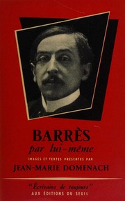 Front cover of Barrès par lui-même by Maurice Barrès