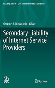 Cover of Secondary Liability of Internet Service Providers by Graeme B. Dinwoodie