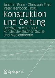 Front cover of Konstruktion und Geltung by Joachim Renn