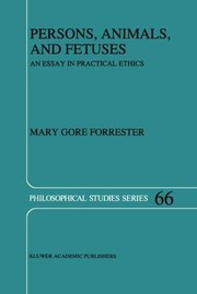 Cover of Persons, Animals, and Fetuses by M.G. Forrester