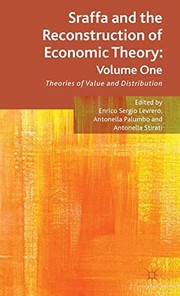 Cover of Sraffa and the Reconstruction of Economic Theory : Volume One by E. Levrero