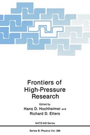 Front cover of Frontiers of High-Pressure Research by Hans D. Hochheimer