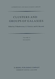 Front cover of Clusters and Groups of Galaxies by F. Mardirossian