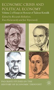 Front cover of Economic Crisis and Political Economy by R. Bellofiore