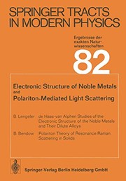 Front cover of Electronic Structure of Noble Metals and Polariton-Mediated Light Scattering by B. Bendow