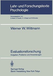 Cover of Evaluationsforschung by Werner W. Wittmann