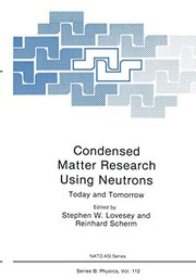 Front cover of Condensed Matter Research Using Neutrons by Stephen W. Lovesey