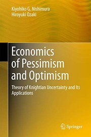 Front cover of Economics of Pessimism and Optimism by Kiyohiko G. Nishimura