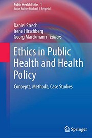 Front cover of Ethics in Public Health and Health Policy by Daniel Strech