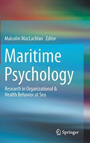 Cover of Maritime Psychology by Malcolm MacLachlan