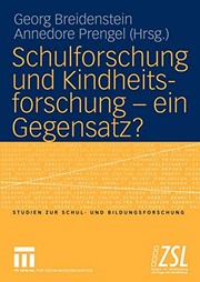 Front cover of Schulforschung und Kindheitsforschung - ein Gegensatz? by Georg Breidenstein