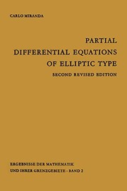 Cover of Partial Differential Equations of Elliptic Type by Carlo Miranda