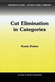 Cover of Cut Elimination in Categories by K. Dosen