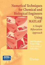 Front cover of Numerical Techniques for Chemical and Biological Engineers Using MATLAB® by Said S.E.H. S.E.H. Elnashaie