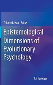 Front cover of Epistemological Dimensions of Evolutionary Psychology by Thiemo Breyer