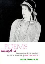 Cover of Sappho - Poems, A New Version by Sappho