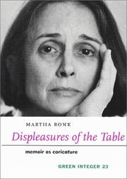 Front cover of Displeasure's of the Table by Martha Ronk