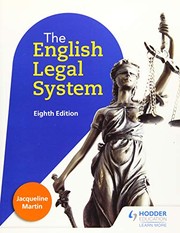 Cover of English Legal System by Jacqueline Martin