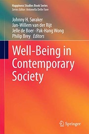 Front cover of Well-Being in Contemporary Society by Johnny H. Søraker