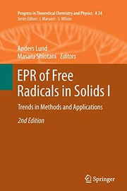 Front cover of EPR of Free Radicals in Solids I by Anders Lund