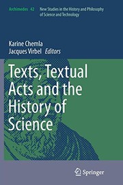Cover of Texts, Textual Acts and the History of Science by Karine Chemla