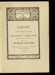 Cover of Faust by Charles Gounod
