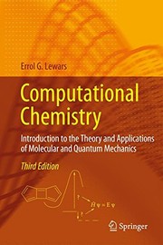 Cover of Computational Chemistry by Errol G. Lewars
