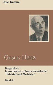 Cover of Gustav Hertz by Josef Kuczera