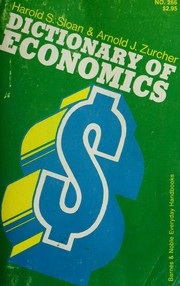 Front cover of A dictionary of economics by Harold S. Sloan